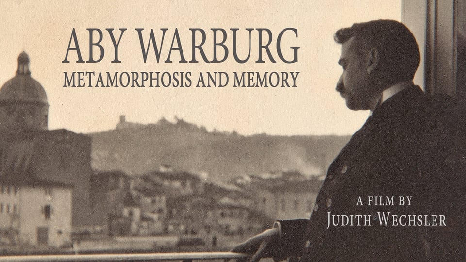 sepia image of Warburg looking out over a city next to a hill with the movie title superimposed at the top