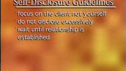Self Disclosure